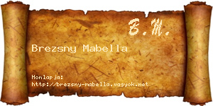 Brezsny Mabella névjegykártya